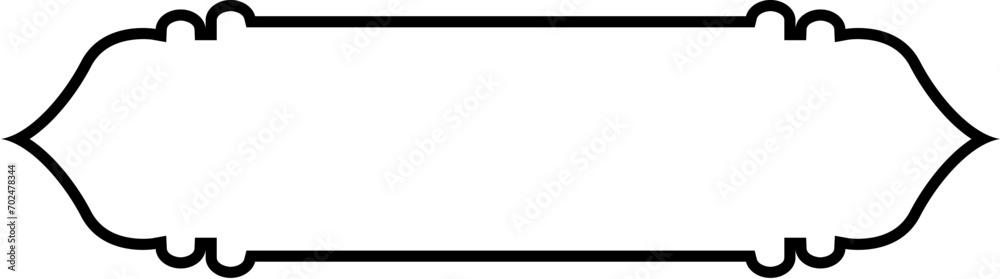 Islamic Label and Name Frame Thin Line Black stroke silhouettes Design pictogram symbol visual illustration Islamic Label and Name Frame Thin Line Black stroke silhouettes Design pictogram symbol visual illustration