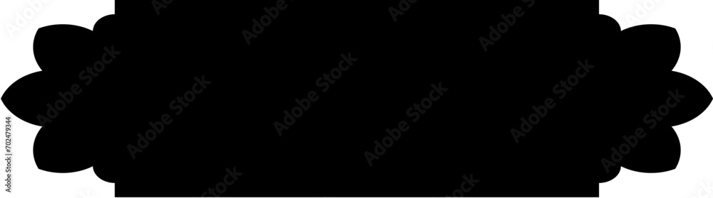 Obraz premium Islamic Label and Name Frame Glyph Black Filled silhouettes Design pictogram symbol visual illustration