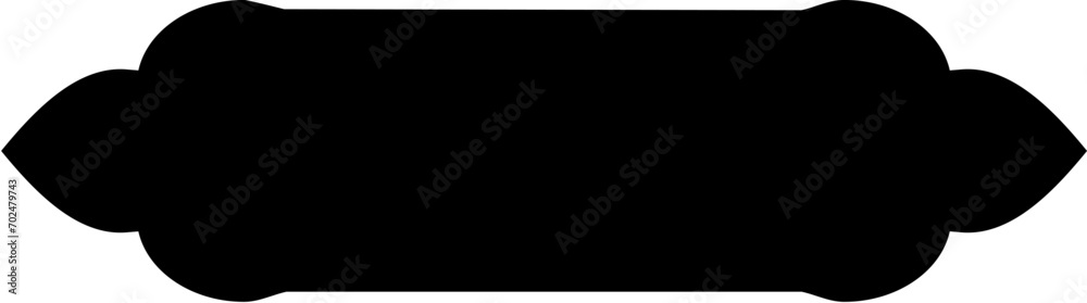 Obraz premium Islamic Label and Name Frame Glyph Black Filled silhouettes Design pictogram symbol visual illustration