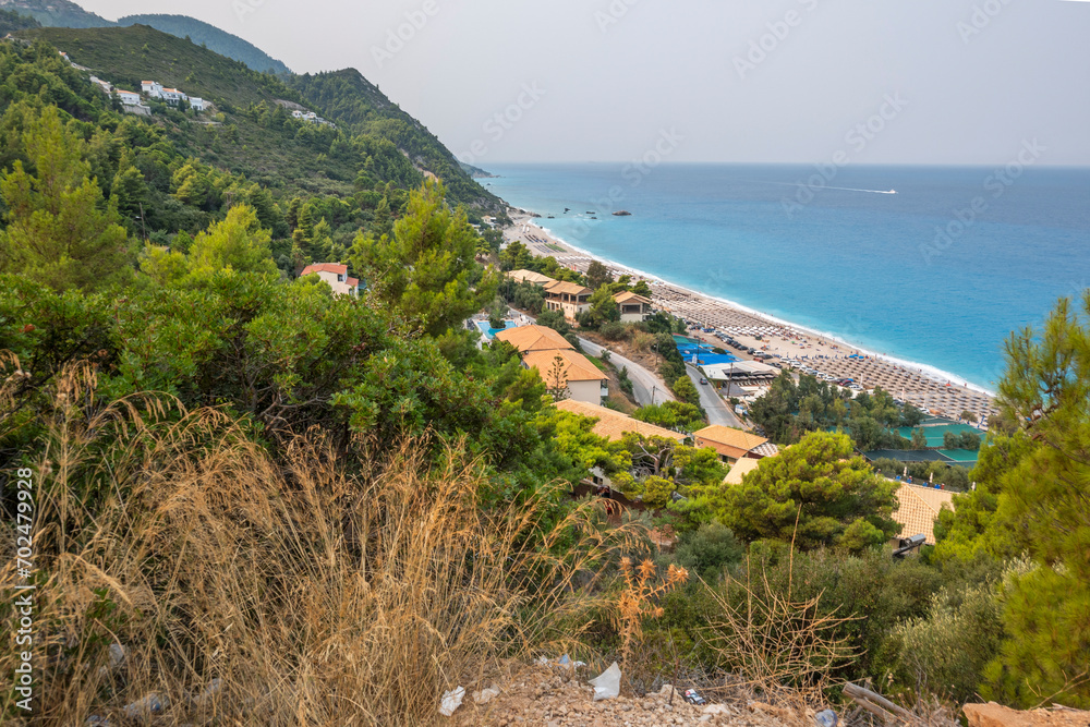 Amazing view of Kathisma Beach at Lefkada, Greece