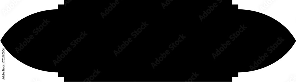 Obraz premium Islamic Label and Name Frame Glyph Black Filled silhouettes Design pictogram symbol visual illustration