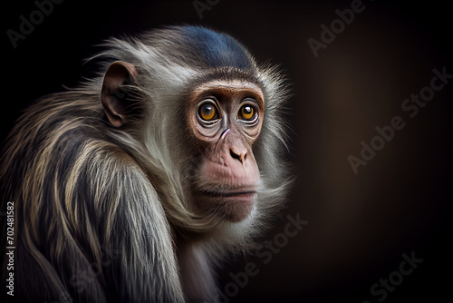 baby monkey portrait