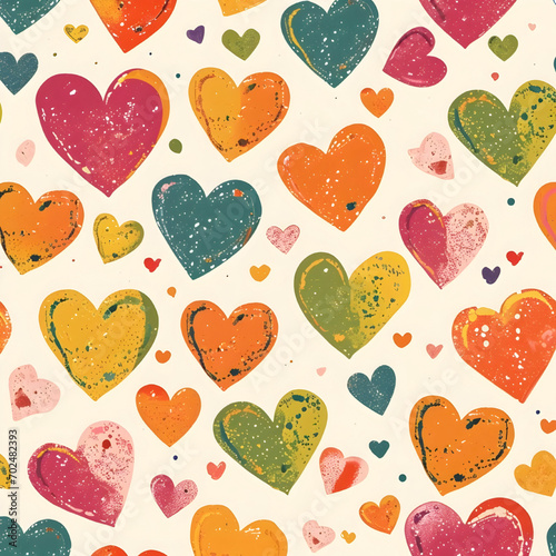 Vintage heart background 