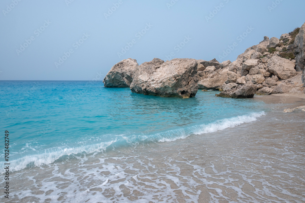 Amazing view of Kathisma Beach at Lefkada, Greece