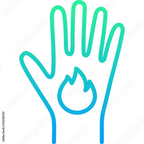 green gradient icon - combustion