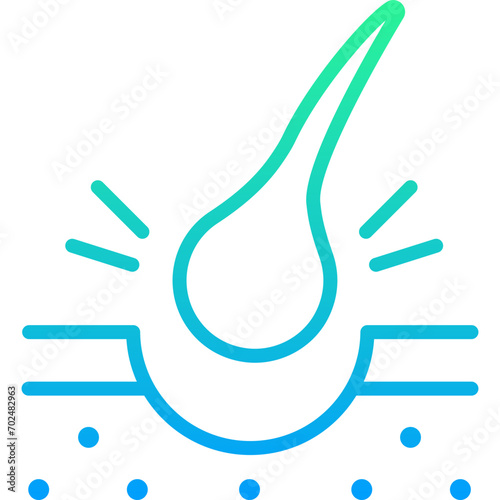 green gradient icon -  Hair loss	