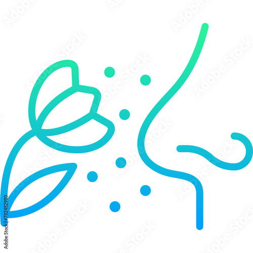 green gradient icon - pollen 
