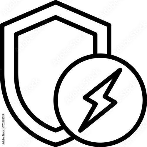 antistatic icon, Protection icon, Properties, lightning protection