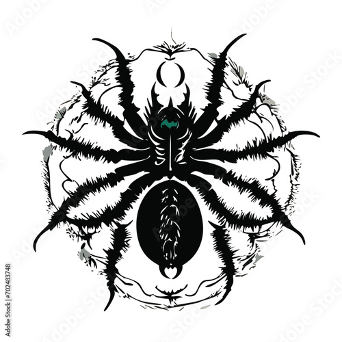 spider tattoo design vector