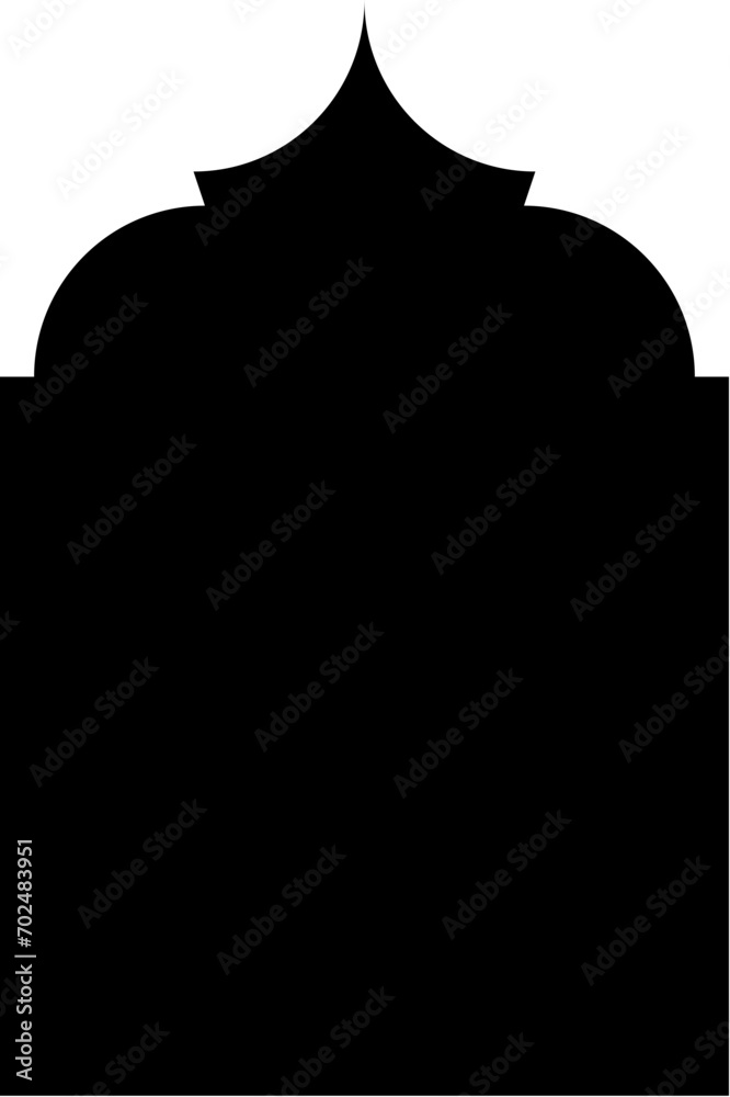 Islamic Arch Design Glyph Black Filled silhouettes Design pictogram symbol visual illustration Islamic Arch Design Glyph Black Filled silhouettes Design pictogram symbol visual illustration