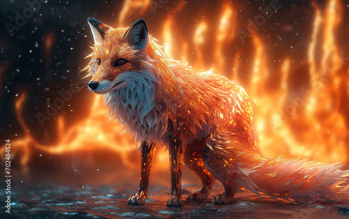 Fantasy fire fox © KHAIDIR