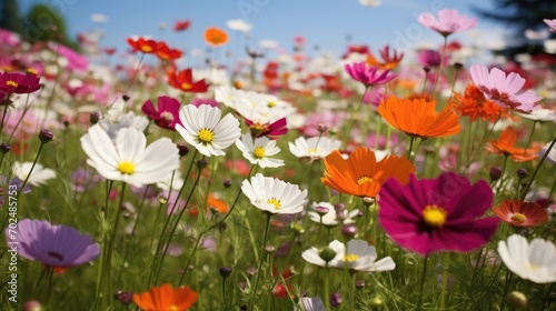 Spring summer floral background. wild flowers field © Pelayo