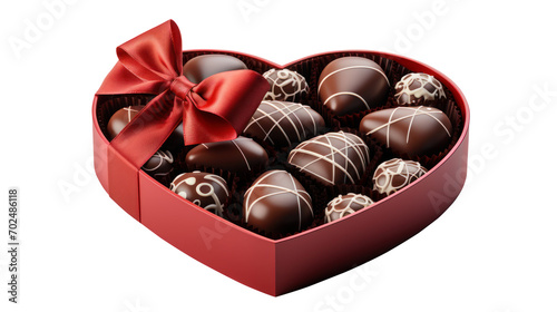 heart shaped box with chocolates isolated © Gustavo