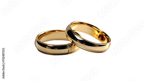 wedding rings isolated on white background