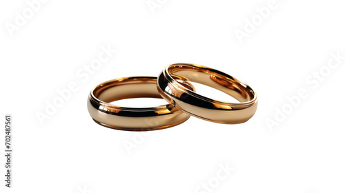 wedding rings isolated on white background