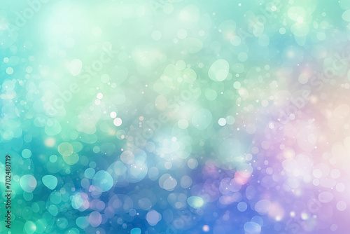 Blur background with bright lights and colorful white, green, violet gradient, abstract festive pattern photo