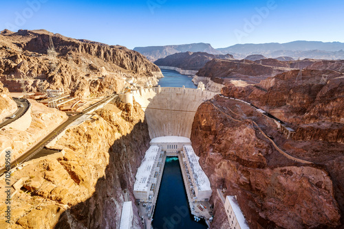 Aerial View, Hoover Dam.Las Vegas, Nevada, USA