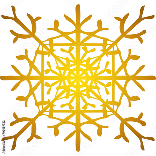 Gold Chrystal ornament with white background. The vector is suitable to use for abstract background.