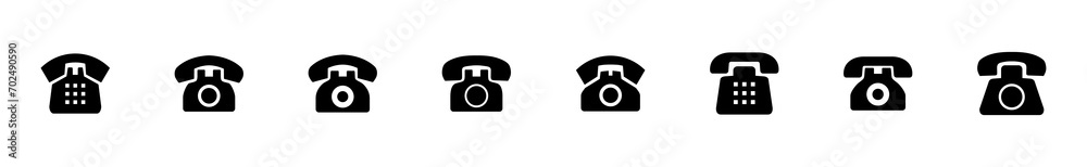 Telephone icon set. phone icon vector. Telephone icon set. phone icon vector.