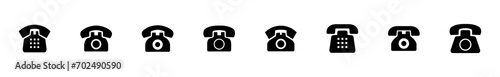 Telephone icon set. phone icon vector.