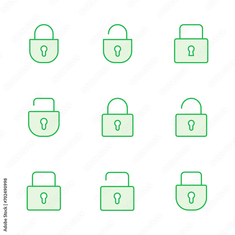 Lock icon set. Padlock icon vector. Encryption icon. Security symbol Lock icon set. Padlock icon vector. Encryption icon. Security symbol
