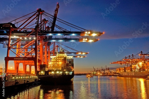 Eurogate container port, Hamburg, Germany, Europe photo