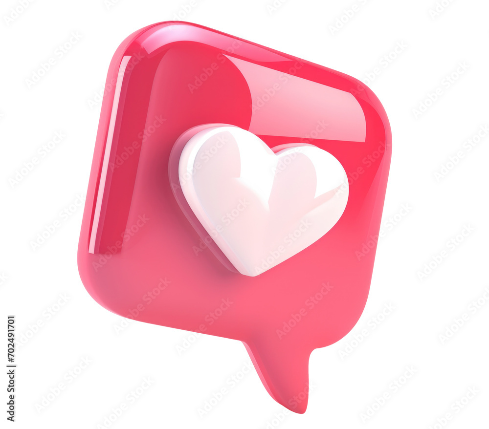 like icon with heart on white background