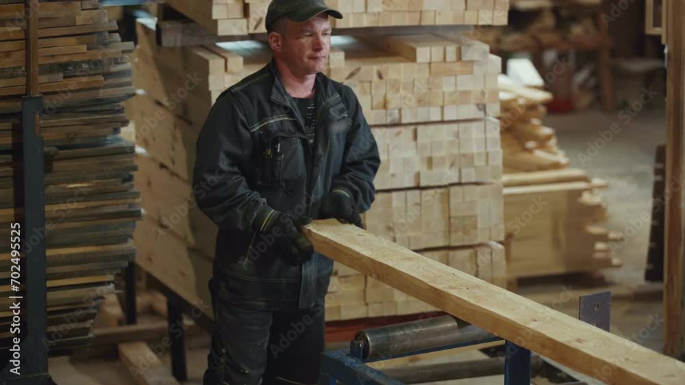 Carpentry Workshop Worker Flips Board To Remove Sawdust. Carpentry Worker Placing Wooden Board On Workbench. Carpentry Industry Worker. Lumber Board Manufacturing Facility. Woodwork. Plank Production Carpentry Workshop Worker Flips Board To Remove Sawdust. Carpentry Worker Placing Wooden Board On Workbench. Carpentry Industry Worker. Lumber Board Manufacturing Facility. Woodwork. Plank Production