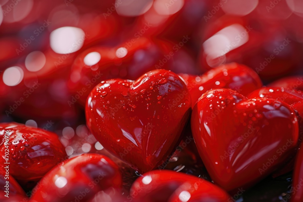 A bunch of red hearts stacked on top of each other. Can be used for various romantic occasions A bunch of red hearts stacked on top of each other. Can be used for various romantic occasions