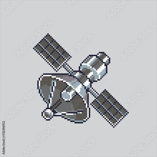 Pixel art illustration Space Satellite. Pixelated Satellite. Space Satellite
pixelated for the pixel art game and icon for website and video game. old school retro.
