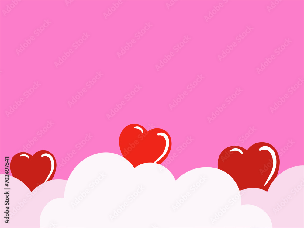 Valentine Day Heart Background Illustration
