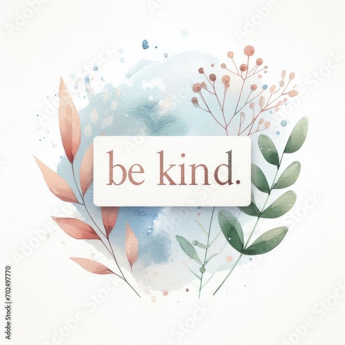 Be kind quote, motivational quote. photo