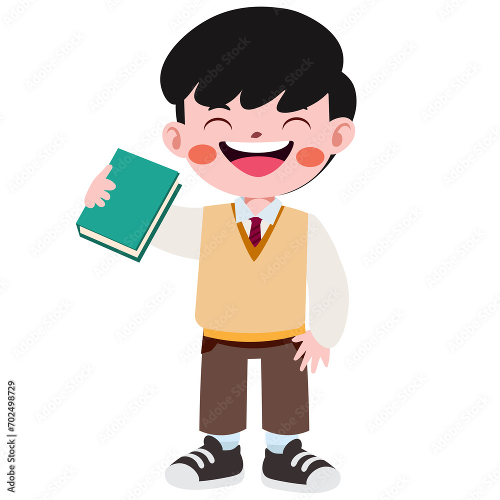 Happy cute children in school uniform Happy cute children in school uniform