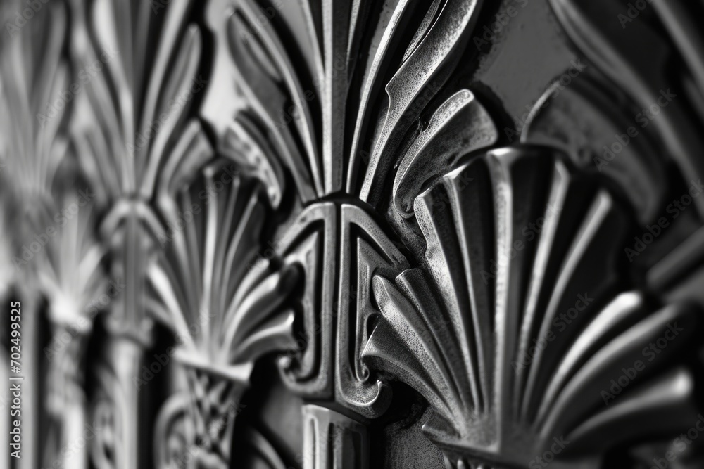 A black and white photo of a decorative wall. Perfect for adding a touch of elegance to any project A black and white photo of a decorative wall. Perfect for adding a touch of elegance to any project