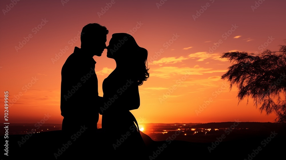 Scenic sunset, a romantic view often associated with love.
