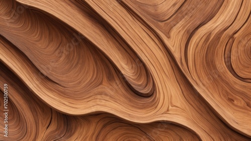 Abstract wood carvings  swirling lines.