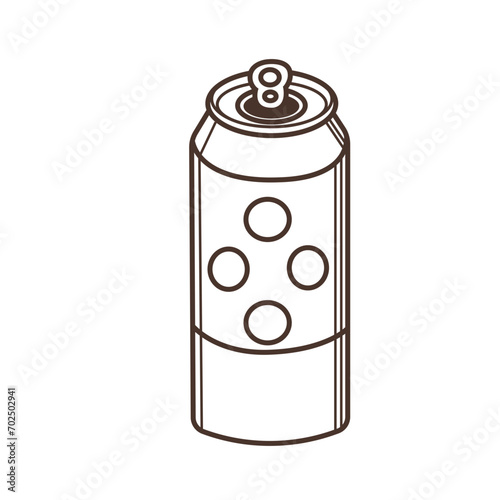 Line Art Illustration Of A Can Of Soft Drink