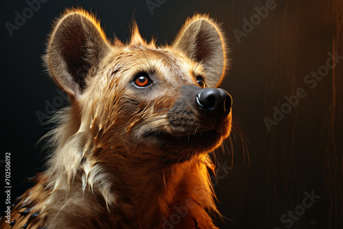 animal Brown Hyena realistic photography