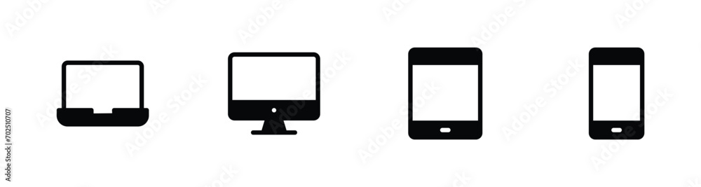 Devices related line icon set vector illustration Devices related line icon set vector illustration