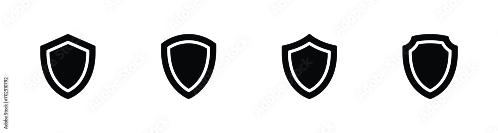 Shield icon set, Protection, Security icon vector illustration  - obrazy, fototapety, plakaty 