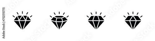diamonds icon set. diamond collection icon vector illustration 