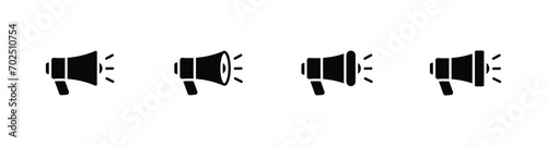 Megaphone icon set vector illustration