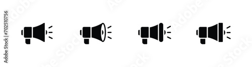 Megaphone icon set vector illustration