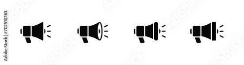Megaphone icon set vector illustration
