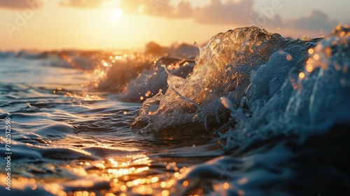 Waves at sea, golden hour © Tasnim