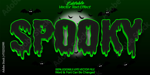 Spooky Vector Text Effect Editable Alphabet Horror Scary Monster Zombie
