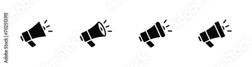 Megaphone icon set vector illustration