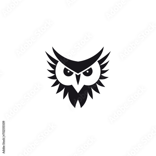 Owl logo design inspiration vector template. Creative bird icon symbol.