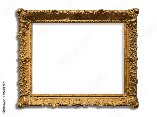 Ornate empty golden frame (ID: 702516999)