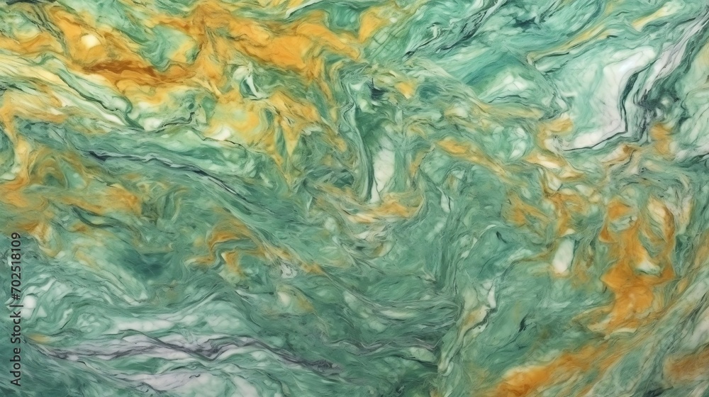 Green blue marble texture design, fashion art painting, abstract color mix painting : Generative AI